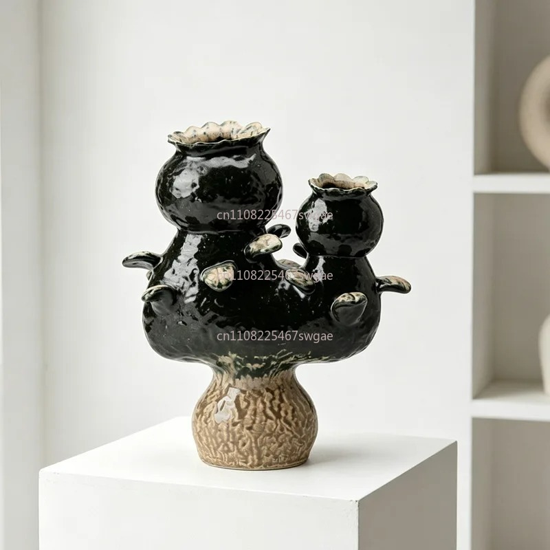 Vase Decor - 花瓶 ホームデコレーション クリエイティブアート セラミックボトル フラワーポット 磁器工芸品
