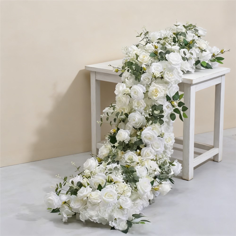 Uflower造花フラワーロウウェディングアレンジメントデコ - Table Runner のレビューと価格