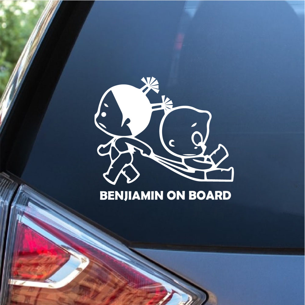 1枚の素敵な子供たちが車の中で遊ぶカスタムテキストカーステッ - Wall Sticker のレビューと価格