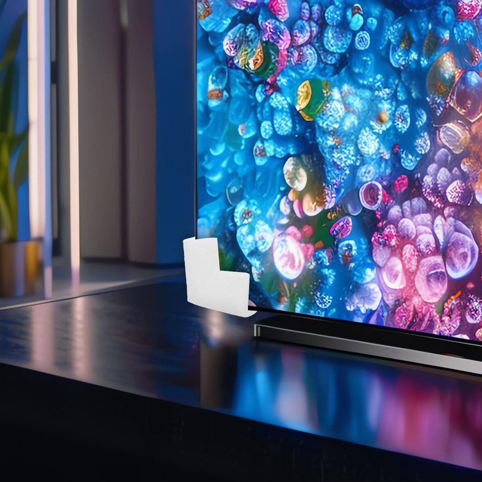 12個入り、白色EPEフォーム製の角保護材。テレビ、映画、鏡 - Picture Frame のレビューと価格