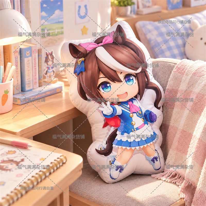 ウマ娘 プリティーダービー 東海テイオの可愛いぬいぐるみクッ - Throw Pillow のレビューと価格