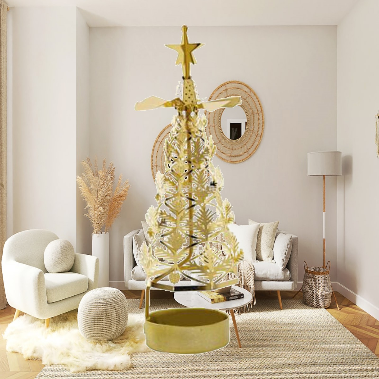 回転式キャンドルトレイ、ステンレス製回転式燭台、クリスマスや - Candle Holder Decor のレビューと価格