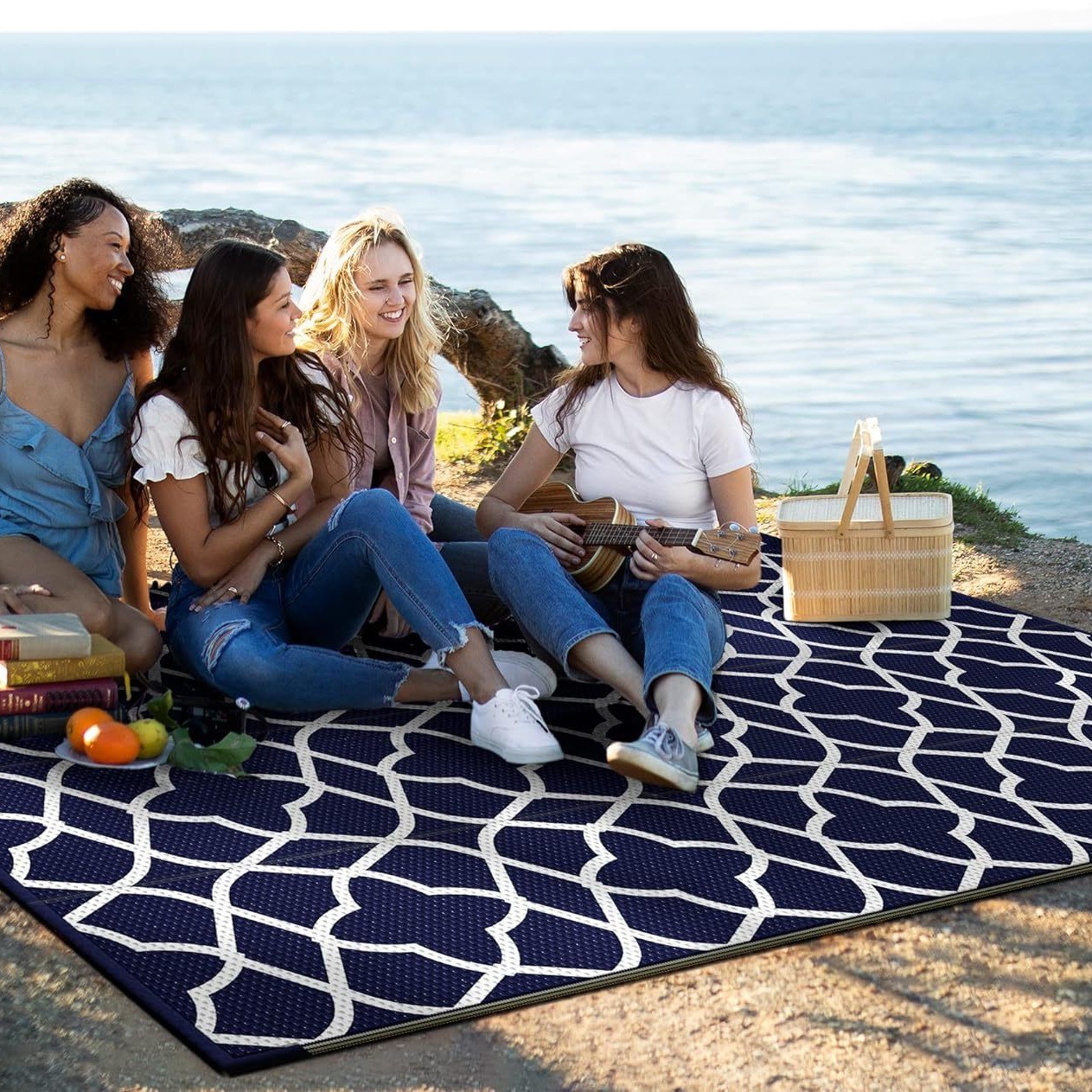 RVオーニングカーペット屋外キャンプピクニックマットラグ耐性 - Area Rug のレビューと価格