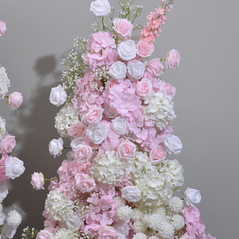 Uflower 5D ピンクホワイトローズかすみ草アジサイフ - Table Runner のレビューと価格