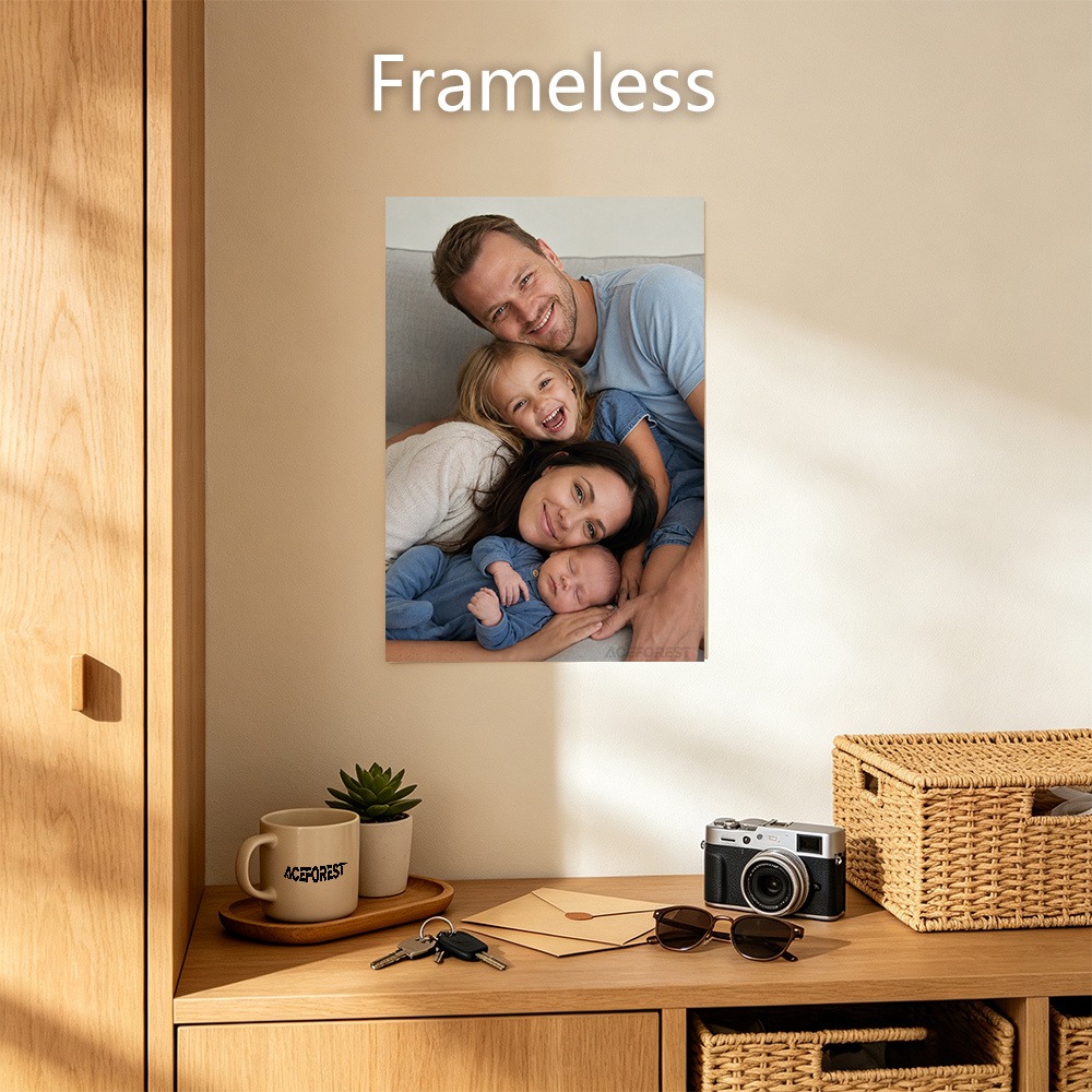2Dパーソナライズされた写真キャンバスウォールアート、木製フ - Picture Frame のレビューと価格